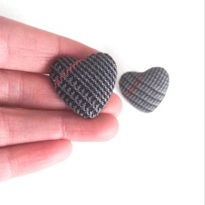 Big Houndstooth Plaid Studs